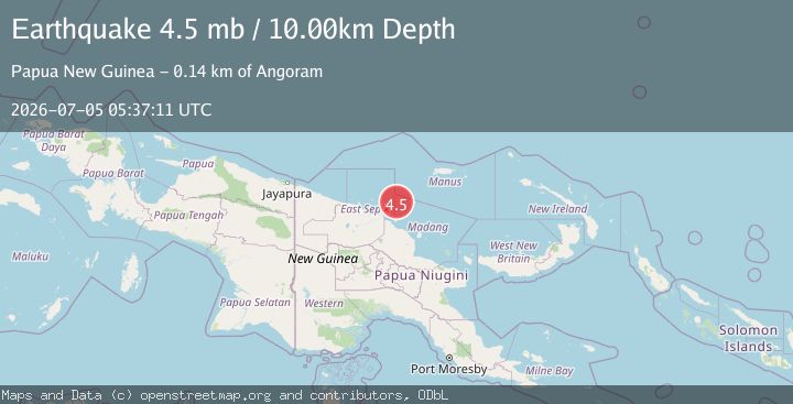 Map of NEAR N COAST OF NEW GUINEA, PNG.