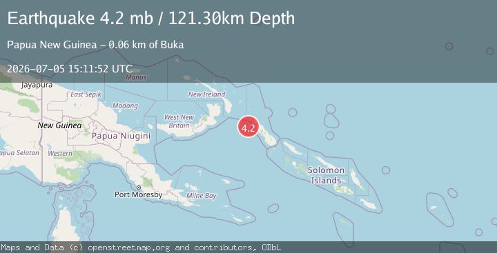 Map of BOUGAINVILLE REGION, P.N.G.
