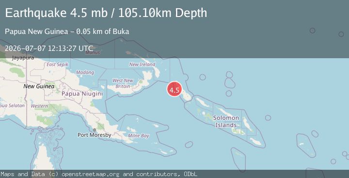 Map of BOUGAINVILLE REGION, P.N.G.