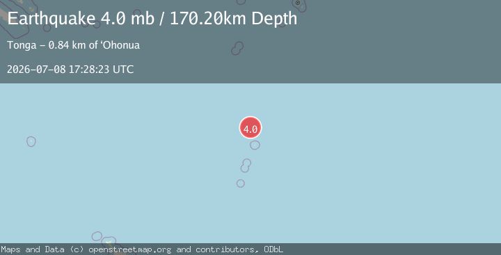Map of KERMADEC ISLANDS REGION