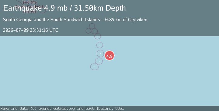 Map of SOUTH SANDWICH ISLANDS REGION