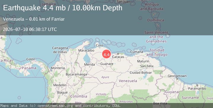 Map of YARACUY, VENEZUELA