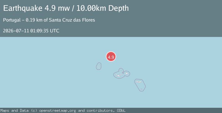 Map of AZORES ISLANDS REGION