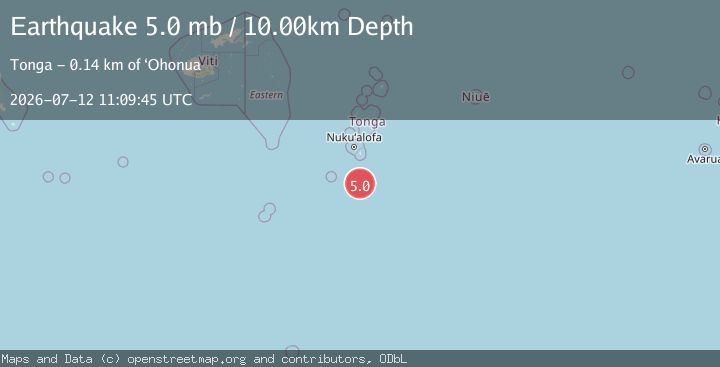 Map of TONGA REGION