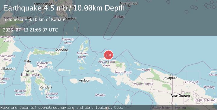 Map of PAPUA REGION, INDONESIA