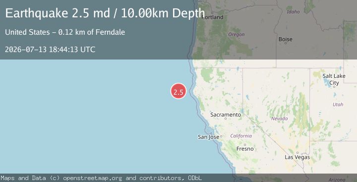 Map of OFFSHORE NORTHERN CALIFORNIA