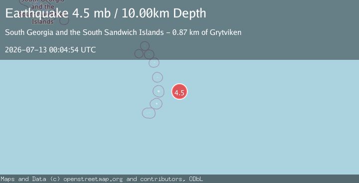 Map of SOUTH SANDWICH ISLANDS REGION
