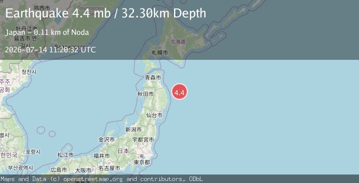 Map of OFF EAST COAST OF HONSHU, JAPAN