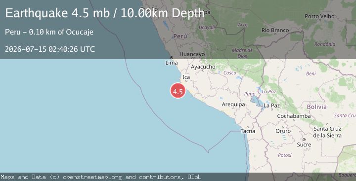 Map of NEAR COAST OF CENTRAL PERU