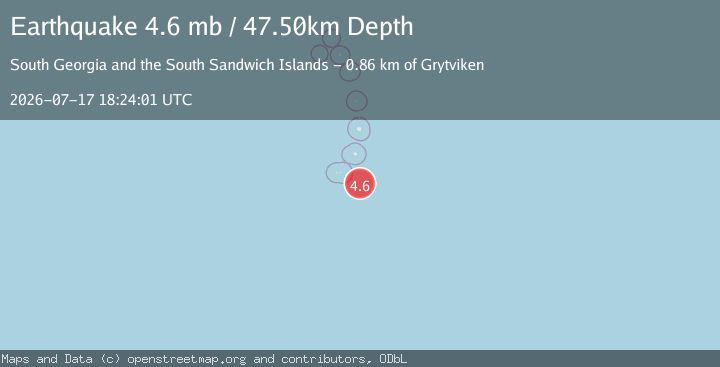 Map of SOUTH SANDWICH ISLANDS REGION