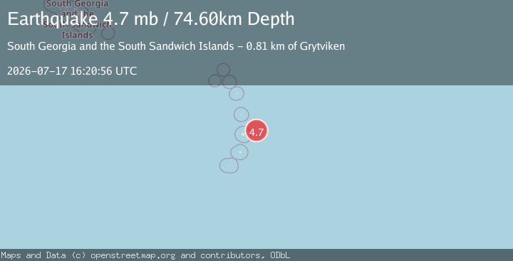 Map of SOUTH SANDWICH ISLANDS REGION