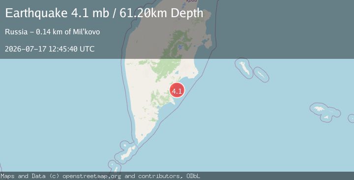Map of NEAR EAST COAST OF KAMCHATKA