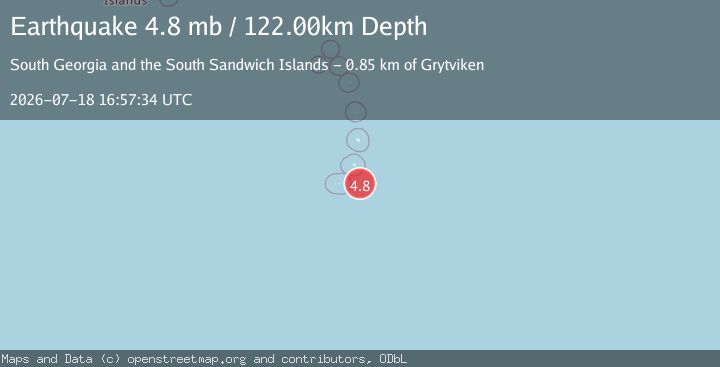 Map of SOUTH SANDWICH ISLANDS REGION