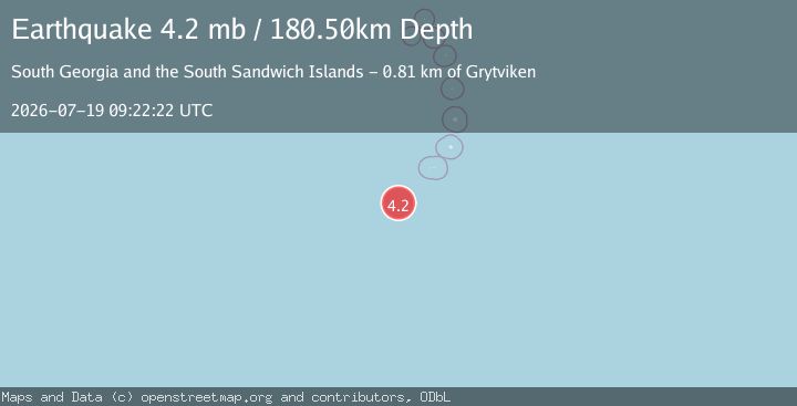 Map of SOUTH SANDWICH ISLANDS REGION