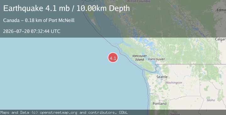 Map of VANCOUVER ISLAND, CANADA REGION