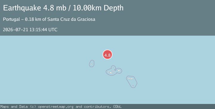 Map of AZORES ISLANDS REGION