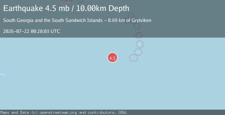 Map of SOUTH SANDWICH ISLANDS REGION