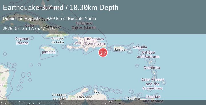Map of DOMINICAN REPUBLIC REGION