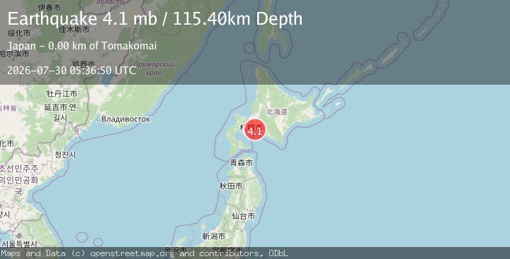 Map of HOKKAIDO, JAPAN REGION