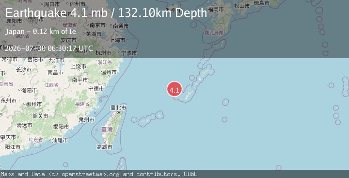 Map of RYUKYU ISLANDS, JAPAN