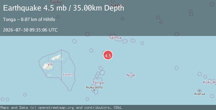 Map of TONGA
