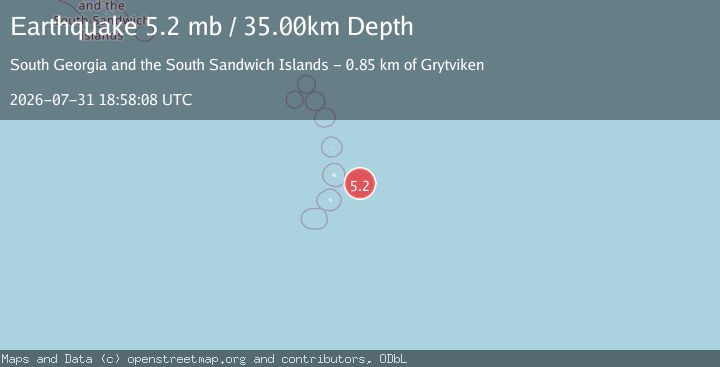 Map of SOUTH SANDWICH ISLANDS REGION