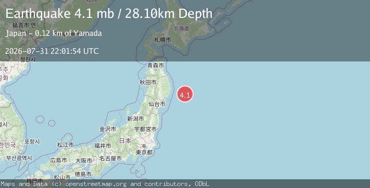 Map of OFF EAST COAST OF HONSHU, JAPAN