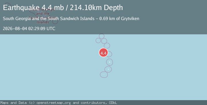 Map of SOUTH SANDWICH ISLANDS REGION