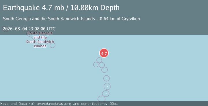 Map of SOUTH SANDWICH ISLANDS REGION