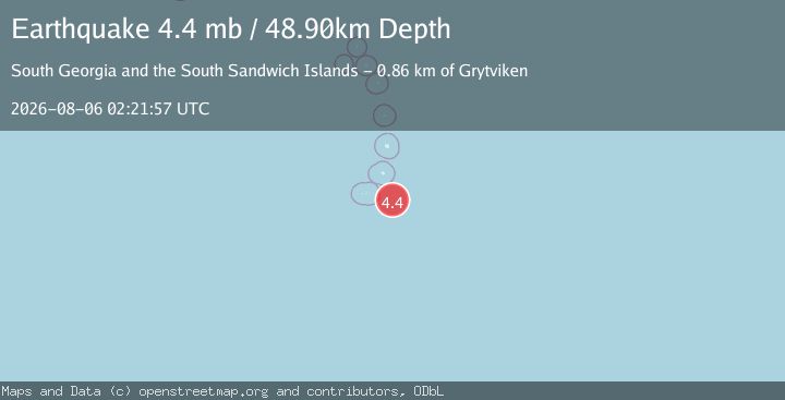Map of SOUTH SANDWICH ISLANDS REGION