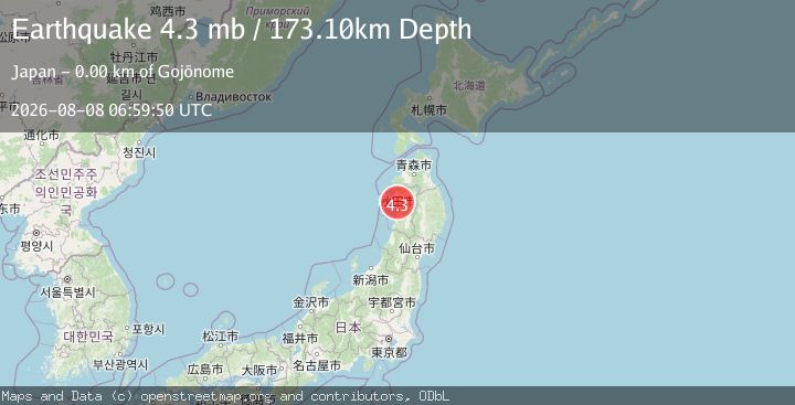 Map of EASTERN HONSHU, JAPAN