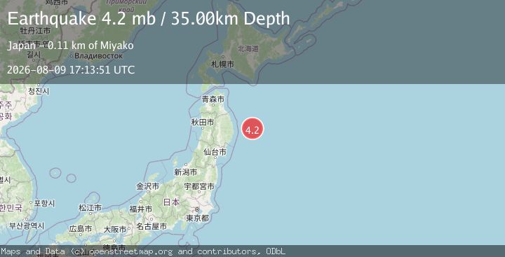 Map of OFF EAST COAST OF HONSHU, JAPAN