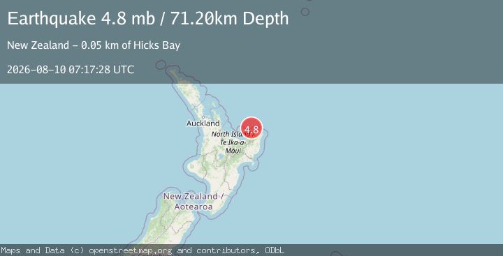 Map of OFF E. COAST OF N. ISLAND, N.Z.