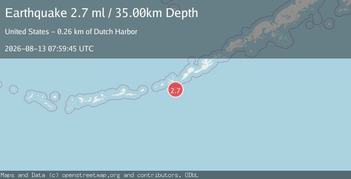 Map of FOX ISLANDS, ALEUTIAN ISLANDS