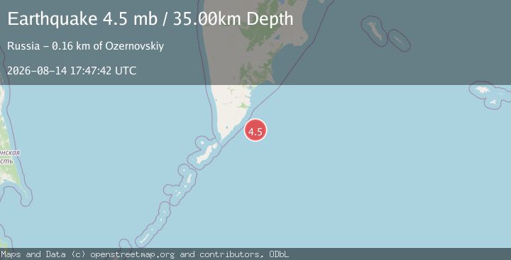 Map of NEAR EAST COAST OF KAMCHATKA