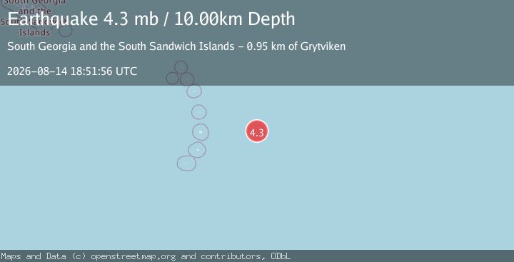 Map of SOUTH SANDWICH ISLANDS REGION