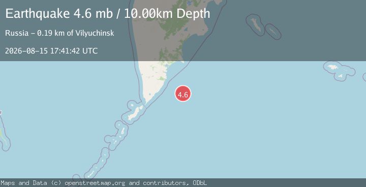 Map of OFF EAST COAST OF KAMCHATKA