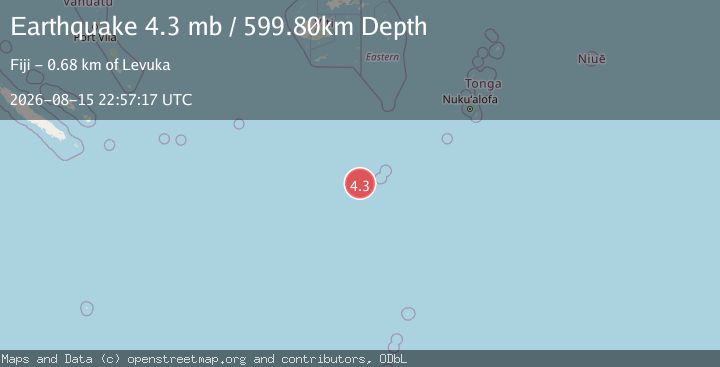 Map of SOUTH OF FIJI ISLANDS