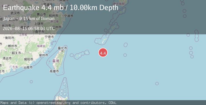 Map of SOUTHEAST OF RYUKYU ISLANDS