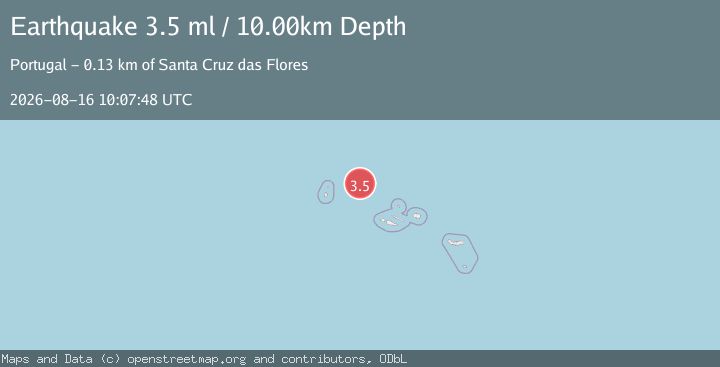 Map of AZORES ISLANDS, PORTUGAL