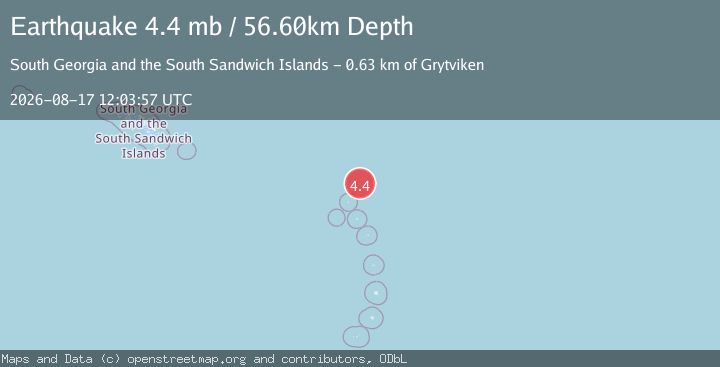 Map of SOUTH SANDWICH ISLANDS REGION