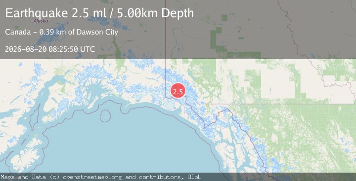 Map of SOUTHERN YUKON TERRITORY, CANADA