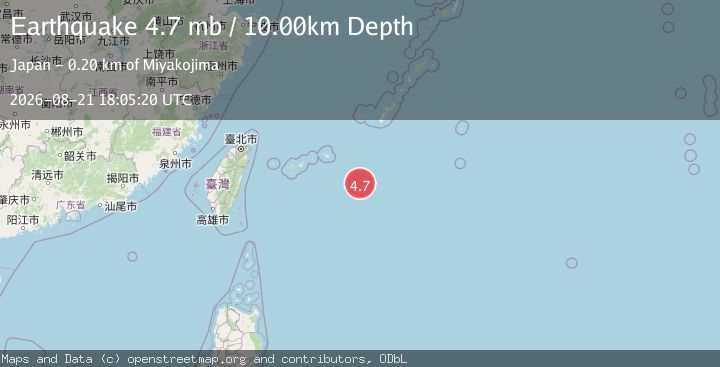 Map of SOUTHEAST OF RYUKYU ISLANDS