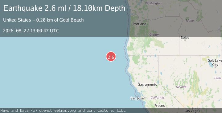 Map of OFF COAST OF NORTHERN CALIFORNIA