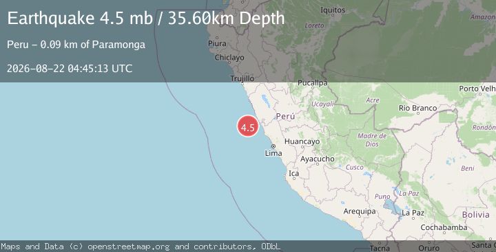 Map of NEAR COAST OF CENTRAL PERU