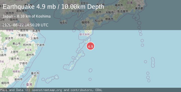 Map of SOUTHEAST OF RYUKYU ISLANDS