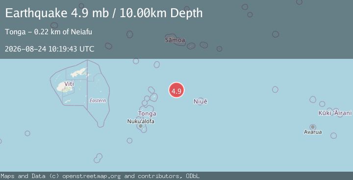 Map of TONGA REGION