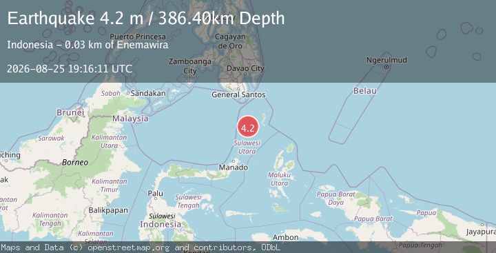 Map of KEPULAUAN SANGIHE, INDONESIA