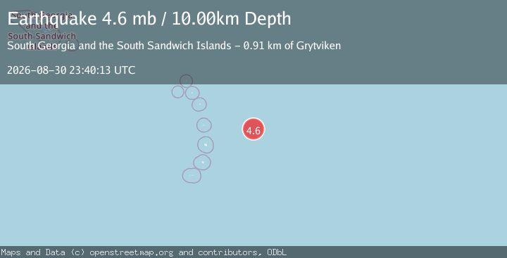 Map of SOUTH SANDWICH ISLANDS REGION