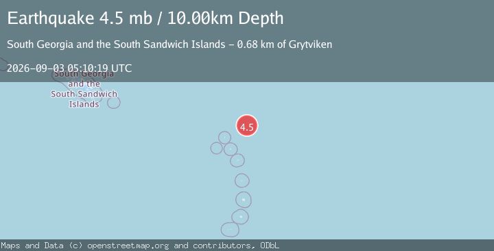 Map of SOUTH SANDWICH ISLANDS REGION